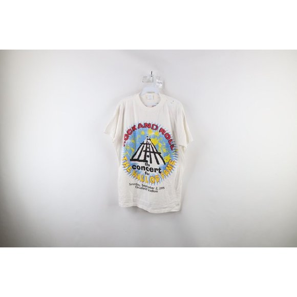 Vtg 90s Mens XL The Concert For Rock and Roll Hall of Fame Double Sided T-Shirt